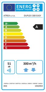 DUPLEX 300 Easy Energy label